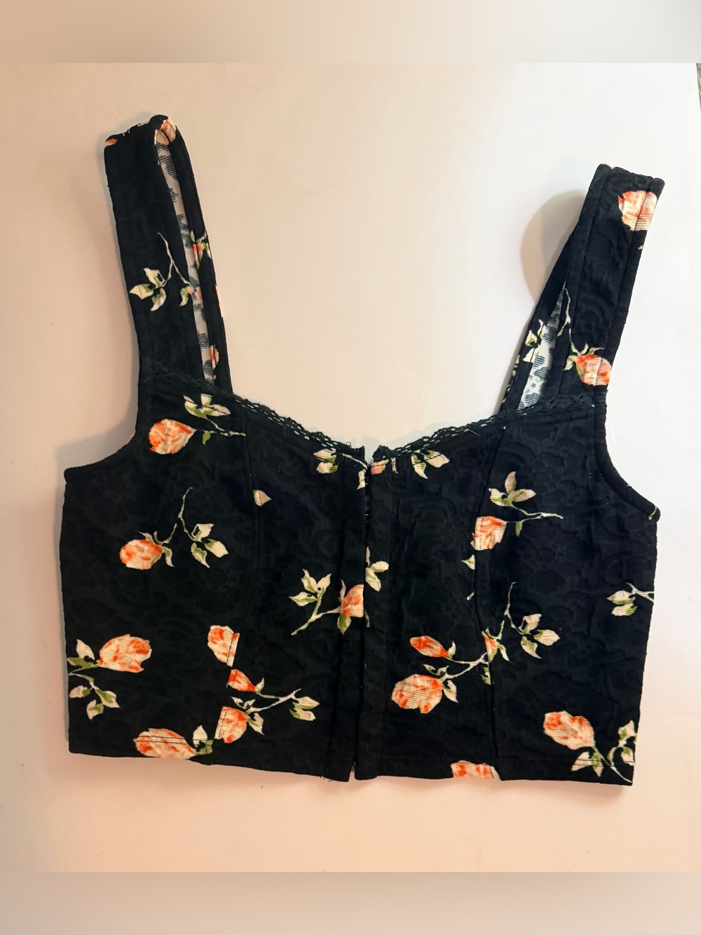 Kimchi Blue Floral Lace Corset Crop Top